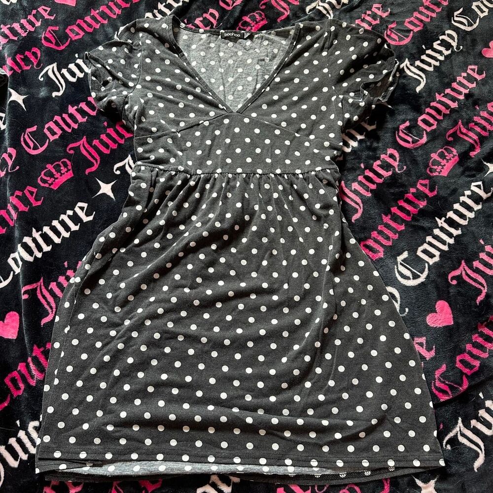 Boohoo Women's Black and Grey Dress